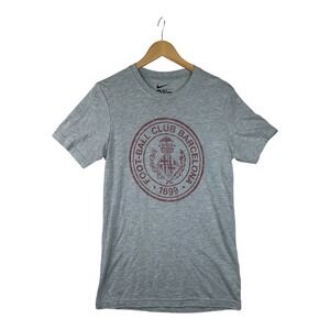 Nike‎ Barcelona Slim Fit Short Sleeve Shirt size Medium Gray
